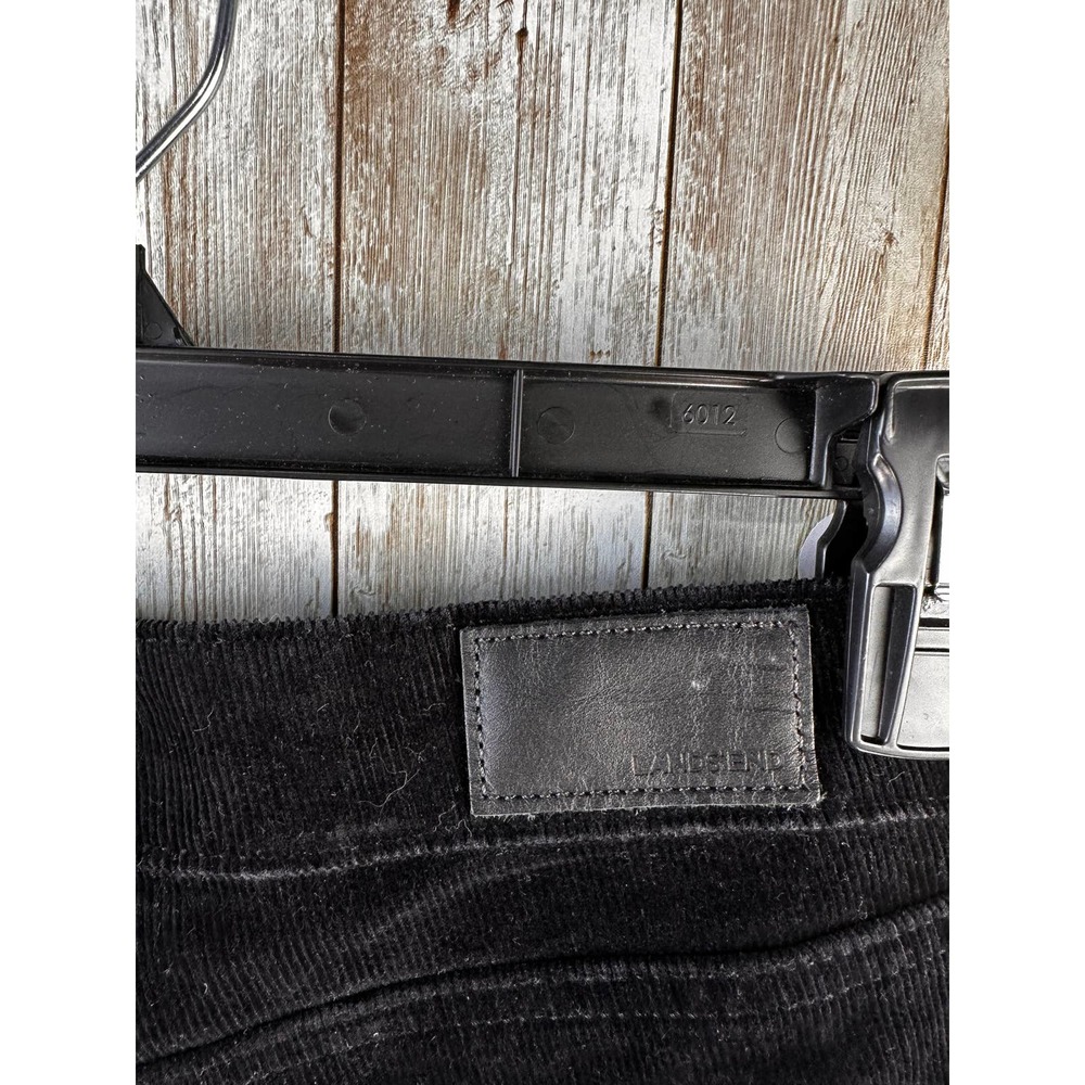 Lands' End Women's Boot Corduroy Pants Sz 10 Black Mid Rise Stretch‎ 5 Pockets - Picture 6 of 10